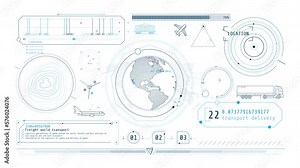 Dynamic animation on the theme of freight transportation.
