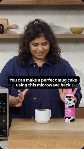 Most microwaves are set to full power by default, but dialing it down can make a huge difference. Chef @shilpauskokovic shows how she makes her favorite mug cake using the right settings. | Epicurious