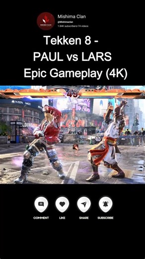 Tekken 8 - Paul vs Lars Epic Gameplay (4K)