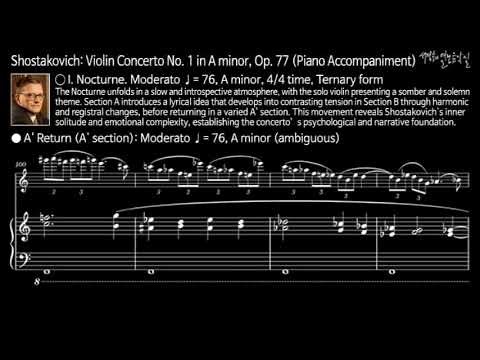 Shostakovich: Violin Concerto No. 1 in A minor, Op. 77 (Piano Accompaniment)-I. Nocturne. Moderato