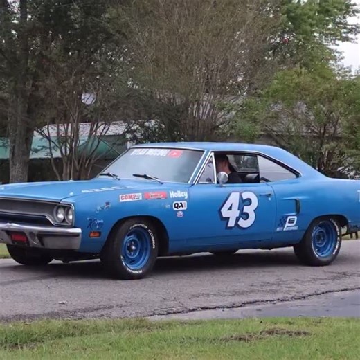 We built Dad his dream race car to mimic a @therichardpetty tribute! I think he liked it. New video drops at 12PM central today! #mccoolauto #mopar #richardpetty #racecar #roadstoration | Dylan McCool