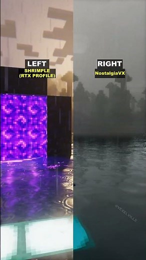 🌧️ Minecraft Shaders: Shrimple or NostalgiaVX? #shorts