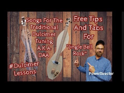 Playing tips and tabs for Jingle Bell Rock dulcimer style #dulcimerlessons
