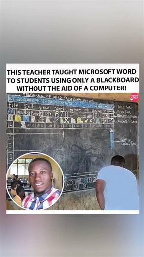 No Computer, No Problem!🧑‍🏫✏️This Teacher Taught Microsoft Word Using ONLY A Blackboard! #shorts