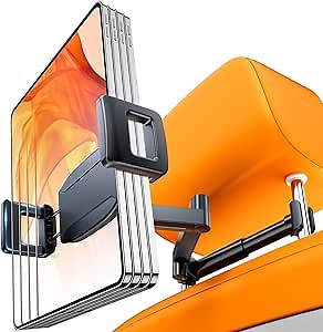 eSamcore for iPad Car Holder Back Seat, 1.57" Extra Deep Clamp Headrest Tablet Holder for iPad Car Mount Backseat Road Trip Essentials Kids for 4.7"-11" Tablet for iPad Pro Air Mini Galaxy Tab