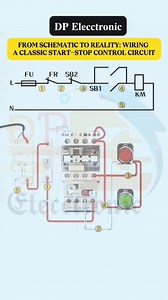 FROM SCHEMATIC TO REALITY: WIRING A CLASSIC START-STOP CONTROL CIRCUIT... #DPElecctronic #Elecctronic #Electrical #fblifestyle #instagramreels #InteriorDesign #electricalwrok #reelsfacebook | 𝐃𝐏 𝐄𝐥𝐞𝐜𝐜𝐭𝐫𝐨𝐧𝐢𝐜