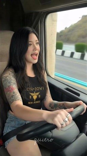 cute girl driver #shorts #bonjovi #always