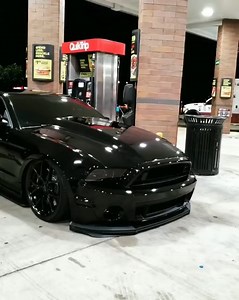 Blacked Out Centrifugal Supercharged Ford Mustang 5.0 owner ig: @cursed_5.o @vortechsuperchargers @air_lift_performance #TURBOKING | TURBO KING