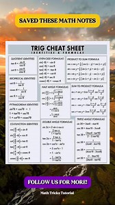 529K views · 4.3K reactions | DON'T FORGET TO SAVE THESE USEFUL Math Notes | Math Tricks Tutorial | Facebook