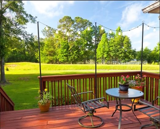 Holiday Styling Deck\/Fence String Light Poles