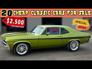 20 Classic Cars Up for Sale cheaply by Real Owners Today !! Get Yours !