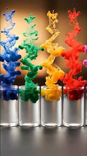 Vibrant Color Splash in Slow Motion a Burst of Color: Stunning Water Splashes 🌊