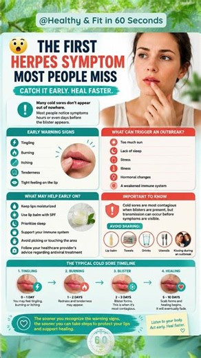 The First Sign of Herpes You Should Know 😳👄
