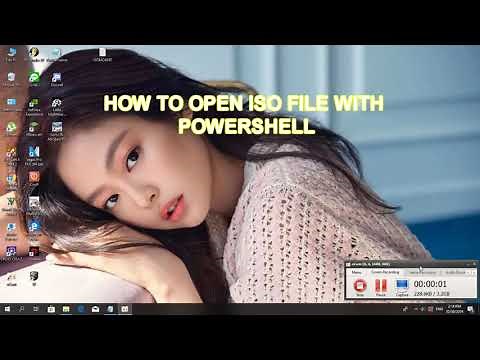 How to open ISO file with Powershell