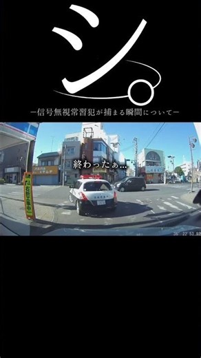 【ドラレコ】シ。信号無視常習犯が捕まる瞬間について#ドラレコ #スカッと #警察 #dqn #shorts