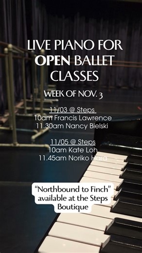 Live music for ballet classes