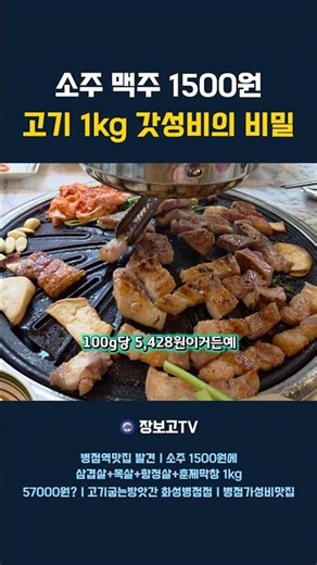 소주, 맥주 1500원 고기 1kg 갓성비의 비밀