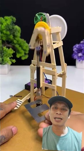 Mini Power Hammer Machine Using DC Motor #dcmotor #youtubeshorts #experiment #miniproject