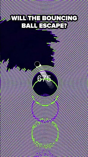 Can it escape? 🤔 #satisfyingvideo #physics #bouncingball