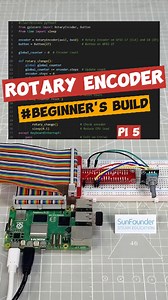 17K views · 96 reactions | Rotary Encoder Magic on Raspberry Pi ✨#RaspberryPi#RotaryEncoder#PythonProjects#DIYElectronics#TechTutorial#LearnToCode#STEMProjects#MakerCommunity#GPIO#Microcontroller#RaspberryPiProjects#CodingForBeginners#ElectronicsDIY#EngineeringFun#OpenSourceHardware | SunFounder OpenSource | Facebook