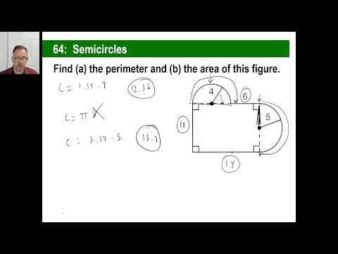 Saxon Math - Pre-Algebra 1/2: 3rd Edition (Lesson 64) - Semicircles