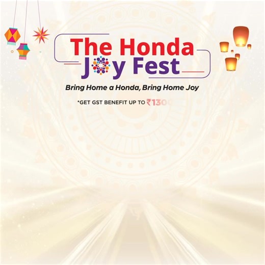 8.4M views · 4.8K reactions | Don’t miss out on the Honda Joy Fest this festive season! Get GST benefits up to Rs.13000. Special finance offers available too. Take home your brand new Honda two-wheeler today! #Honda #Honda2Wheelers #ThePowerOfDreams #TheHondaJoyFest | Honda 2 Wheelers India | Facebook