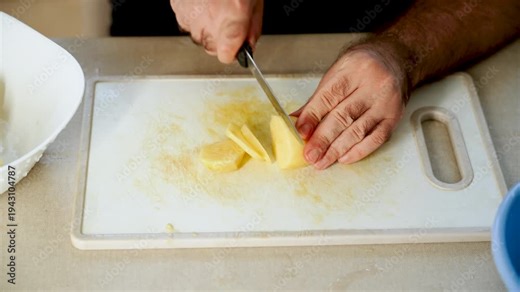 How to slice potatoes for cooking or serving in simple steps