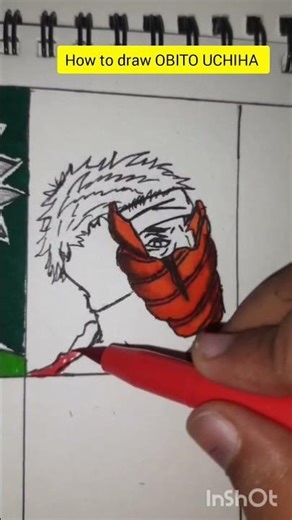 Obito Uchiha sketch drawing tutorial #anime #shorts