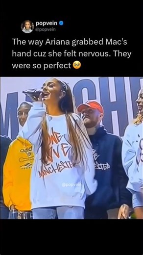 The way Ariana Grande grabbed Mac Miller's hand cuz she felt nervous 🥹