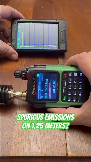 Wouxun KG-Q10H Spurious Emissions Test On 1.25 Meters On Mid Power