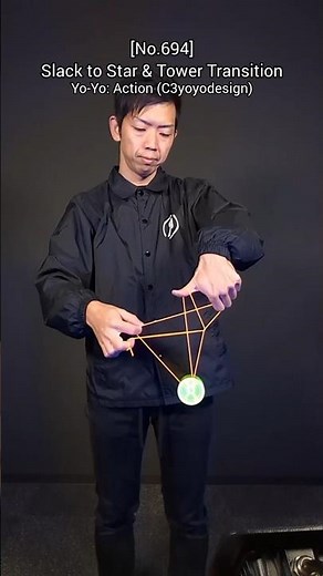 [No.694]🪀Today's Yo-Yo Trick & Tutorial: Slack to Star & Tower Transition #yoyo #yoyotricks