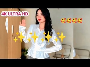 Try on haul 2025 - Transparent wet vs dry 4K - wet vs dry with holly Get ready with me _ Try on Haul