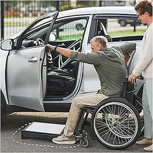 Half Step Stool, Heavy Duty Step Platform with Non-Slip Surface 440 Lbs Load Capacity, Mobility Step Stools for Adults & Elderly Seniors Indoor and Outdoor Use, Medium Size