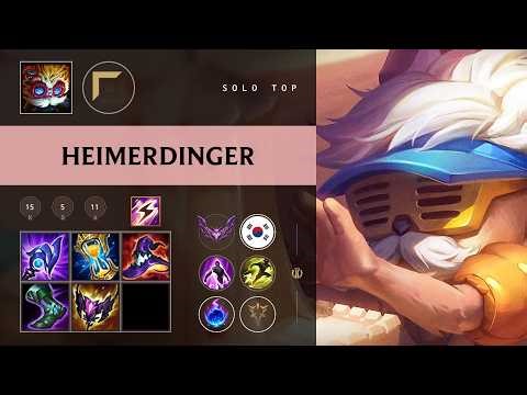 Heimerdinger Top vs Jayce - KR Master Patch 26.08