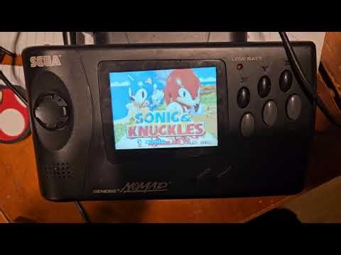 Sega nomad working ..retro gaming . Sonic the hedgehog