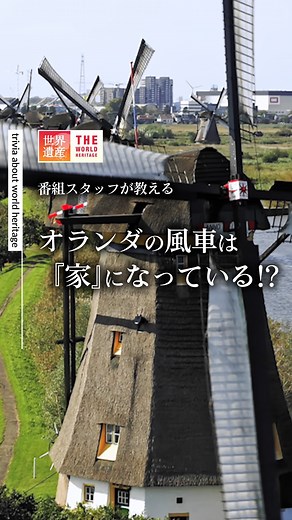 【TBS公式】「世界遺産」 on Instagram: "#TBS世界遺産 豆知識 オランダの風車は 『家』なっている！？ #TBS世界遺産 #tbs #オランダ #キンデルダイク #世界遺産 #worldheritage"
