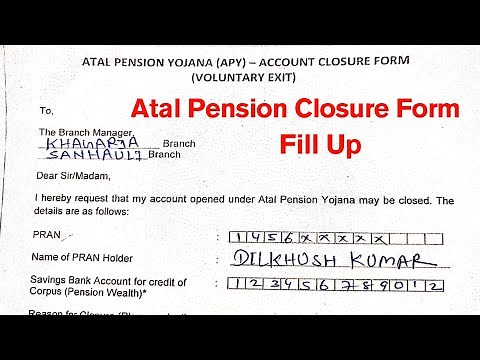 Atal Pension Yojana Account Closure Form Kaise Bahar | Apy Closure Form Fill Up 2025