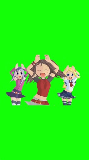 Caramelldansen meme - Green Screen - Caramella Girls