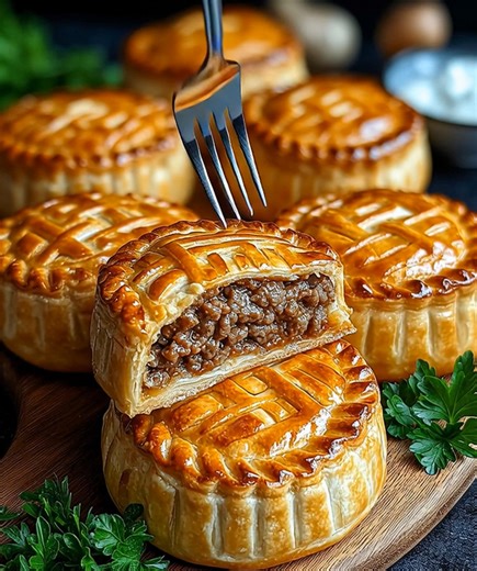 🥧 Buttery Irish Mini Beef Pies with Flaky Pastry Crust - Recipe in First Coʍmеոτ 👇 Enjoy ❤️👇 | Kitchen Flavors