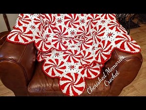 Part #4: Peppermint Throw | How To Easily Place the Motif's | Christmas Throw | Crochet | Craft