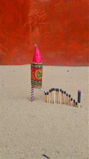 😱 Matchstick Diwali Rocket Testing// #shorts #Patakhe #fireworks #homemade ( 30/ 360 )