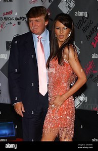 DONALD TRUMP & girlfriend model MELANIA KNAUSS arriving at the 2003 MTV Video Music Awards. (Credit Image: Dan Herrick/ZUMAPRESS.com Stock Photo - Alamy