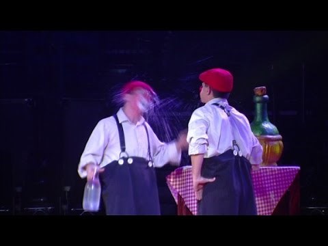 Professional Clowns get laughs with classic slap-stick.