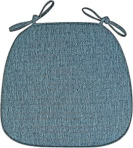 Chair Cushions for Dining Chairs, 17" X 16",D-Shaped Non Slip High Density Foam Seat Cushion with Removable Washable Cover and Ties,Comfort Chair Pads for Office Room Indoor Kitchen Dining Chairs