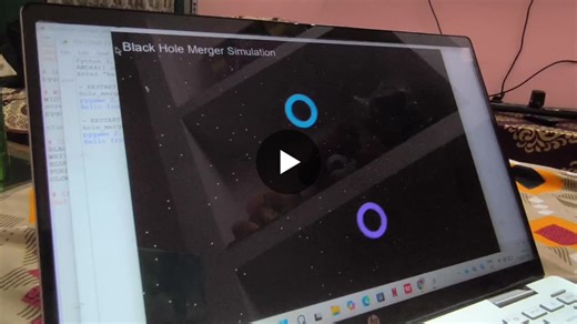 #python #astronomy #blackhole #simulation #pygame #numpy #coding #pythonprojects | Shristy Priya