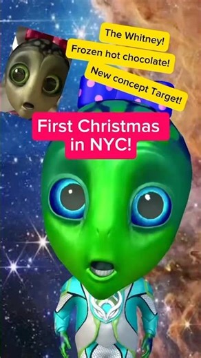 Aliens first Christmas…in NYC! #christmasinnewyork #aliens