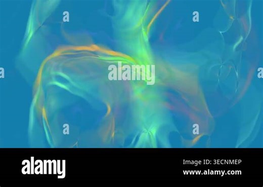 Vibrant iridescent smoke swirls on blue background, colorful abstract design Stock Video Footage - Alamy