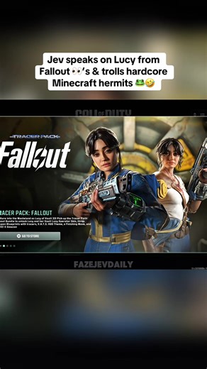 She does look awesome 🤣 #jev #fazejev #blackops7 #minecraft #fallout | faze jev