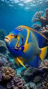 This Fish Wears a Crown of Color! 👑🐠 | Queen Angelfish