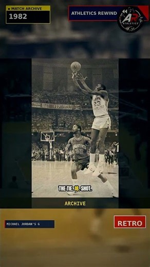 Michael Jordan 1982 NCAA final: game-winner vs Georgetown, Fred Brown to Worthy